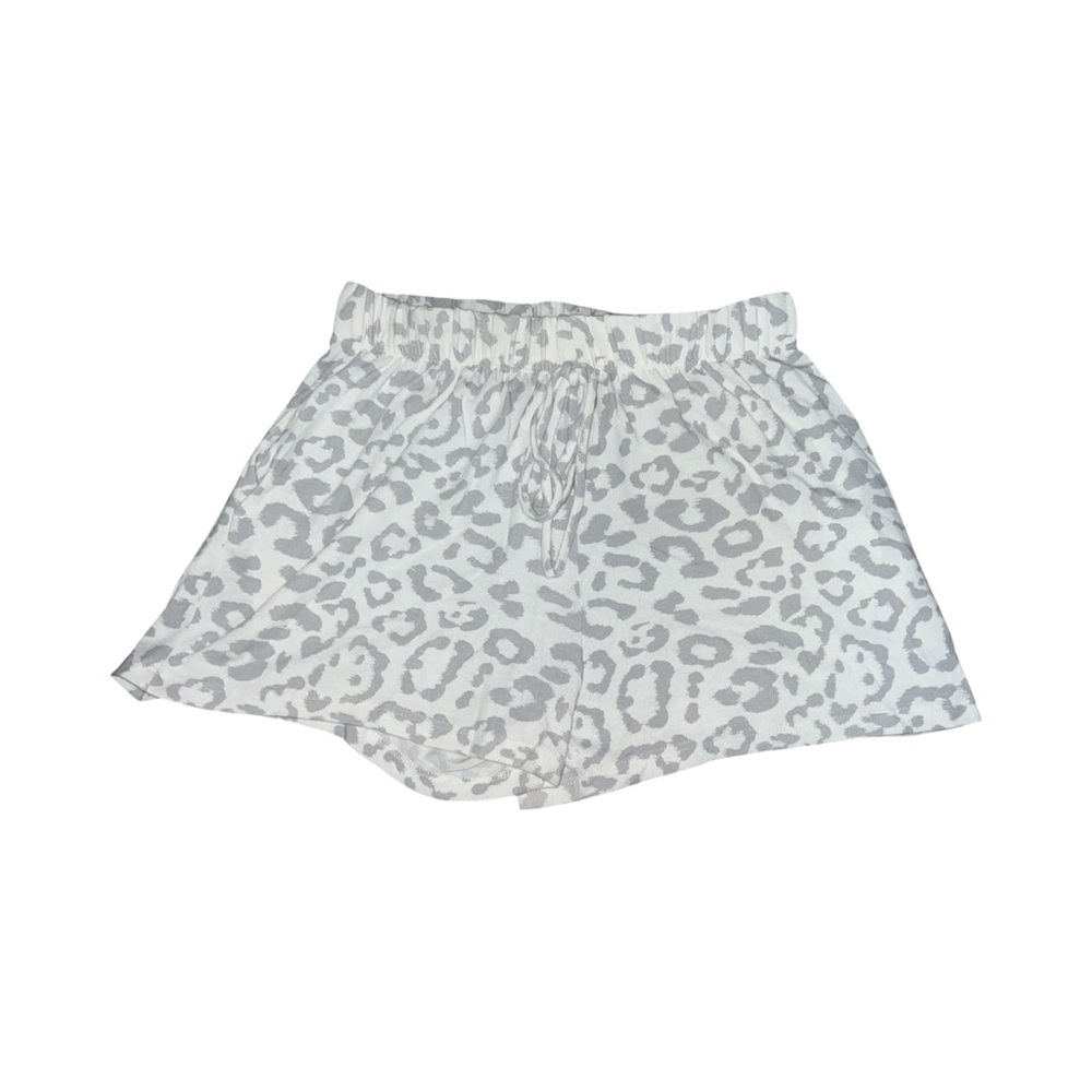 ODDY Gray Leopard Print Women Shorts
